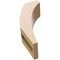 Ekena Millwork 3-inch W x 6-inch D x 10-inch H Thorton Rough Cedar Woodgrain TimberThane Knee Brace, Primed BRCUR03X06X10THRRCPR - alternate 2